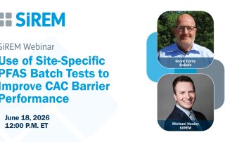 SiREM Webinar about use of site-specific PFAS Batch Tests to Improve CAC Barrier Performance